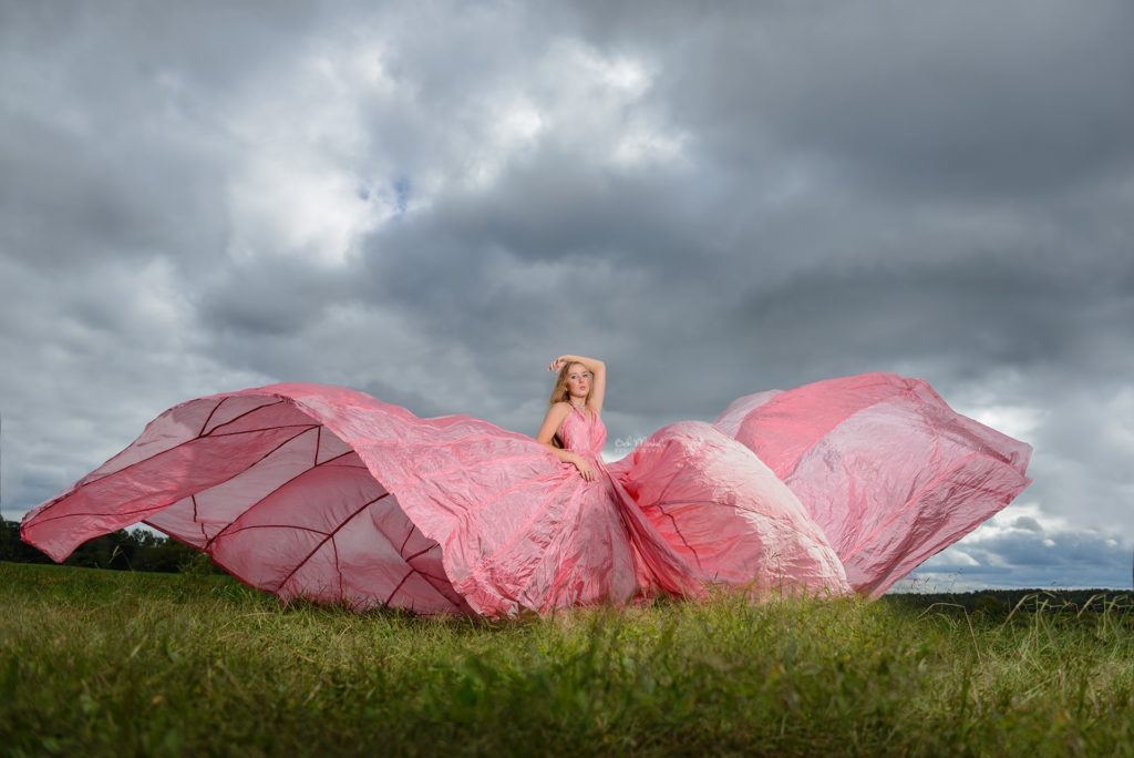 parachute dress 
Senior photos
High School Senior
Modern Photos
Storm Clouds
pink dress
the pink parachute dress
prom